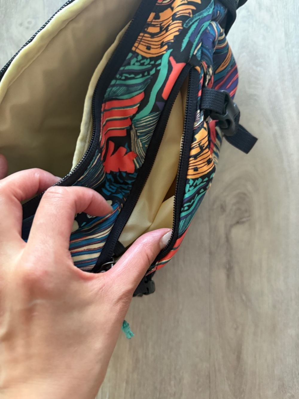 Colorful Patterned Sling Backpack - Picture 2 of 5